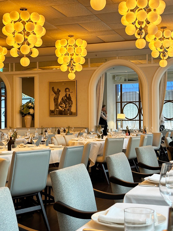 Inside the dining room of Gaia restaurant in Mayfair, London.