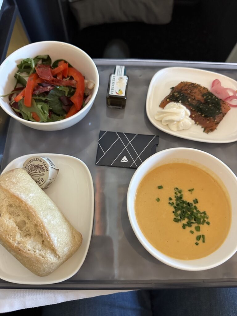 delta one london to seattle review