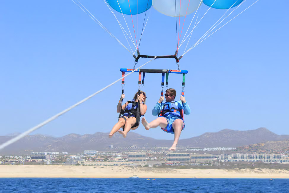 Parasailing at Cabo San Lucas, Mexico.