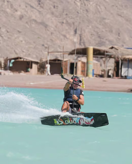 Kite surfing at La Ventana, Mexico.