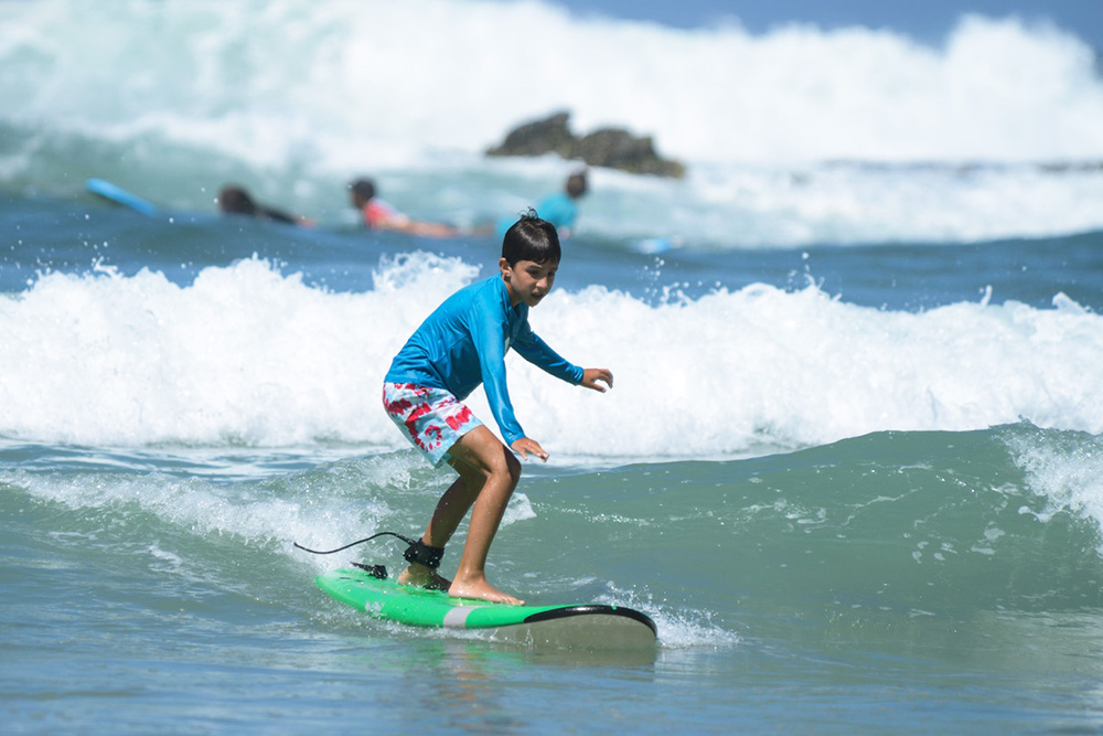 Jai surfing at Los Cerritos Beach, Mexico.