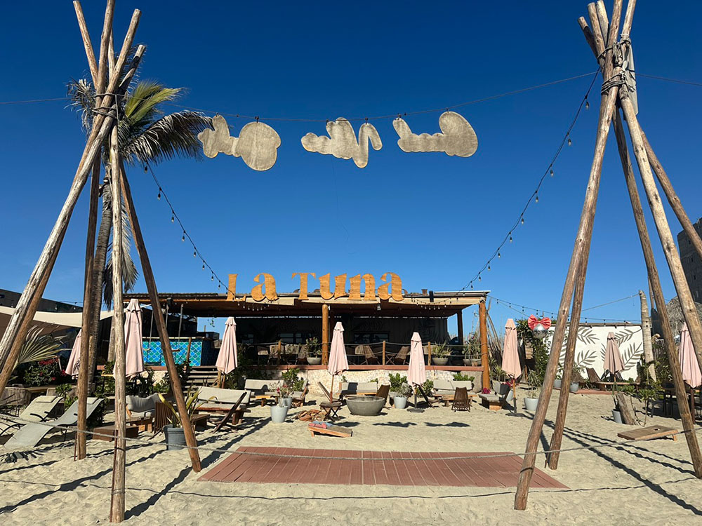 La Tuna Cerritos restaurant at Los Cerritos Beach, Mexico.