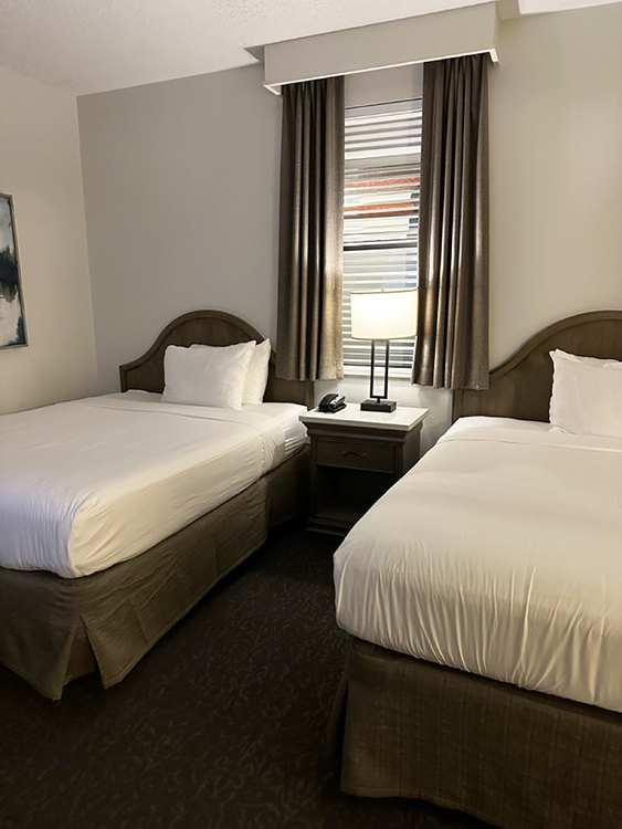 Second bedroom in a villa at the Caribe Royale Orlando, Florida.