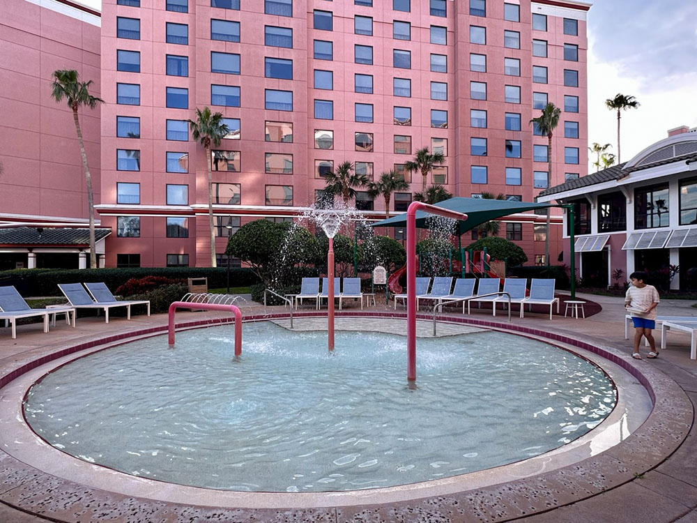 Splash pad at the Caribe Royale Orlando, Florida.