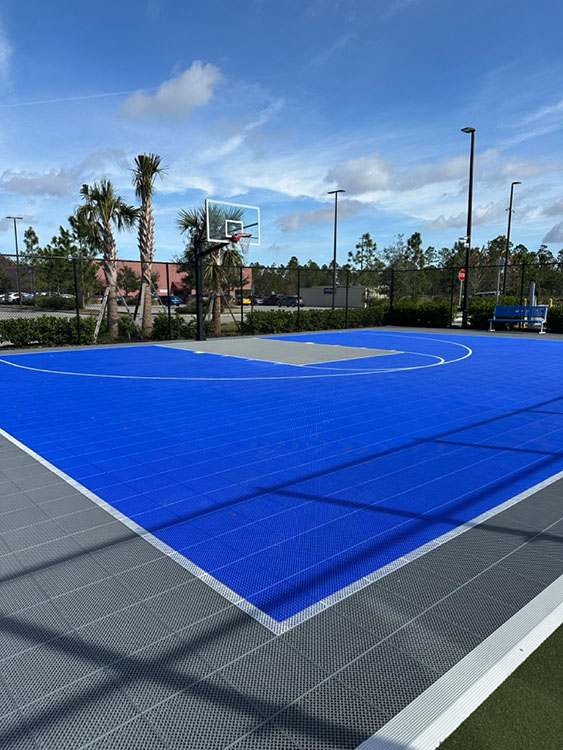 Basketball half-court at the Caribe Royale Orlando, Florida.