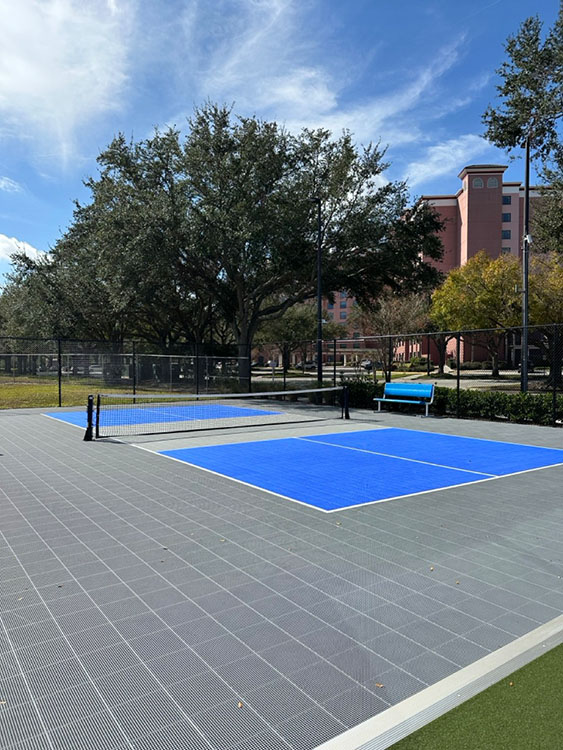 Pickleball court at the Caribe Royale Orlando, Florida.