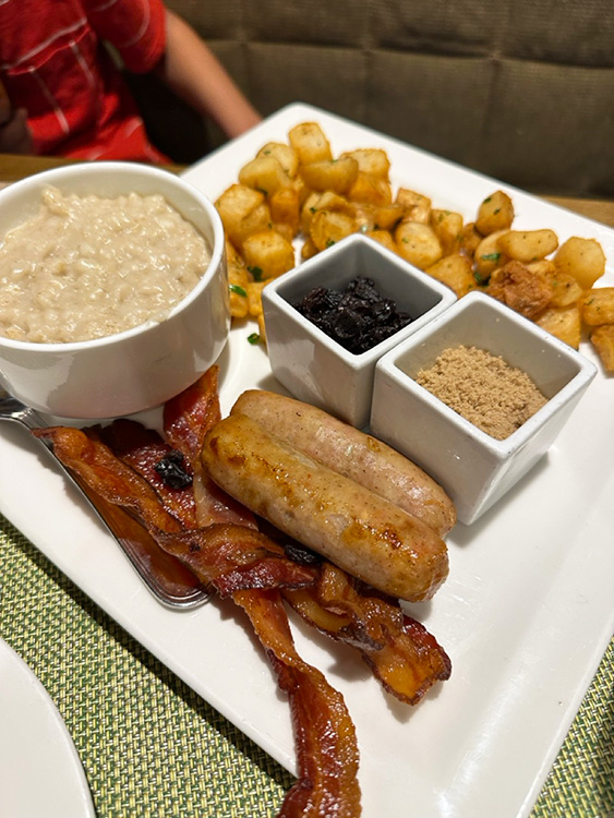 Food at the Tropicale restaurant at the Caribe Royale Orlando, Florida.