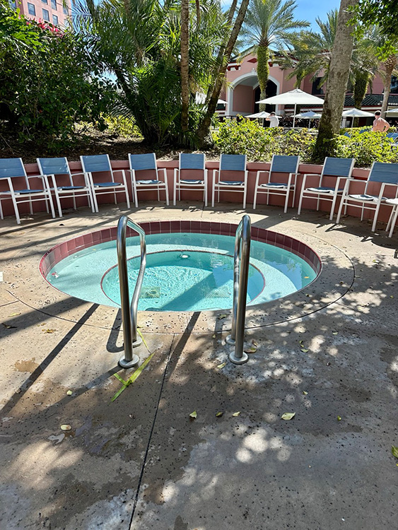 Hot tub at the Caribe Royale Orlando, Florida.