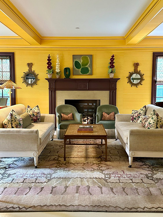 The sitting room at the Mayflower Inn, Washington, CT.