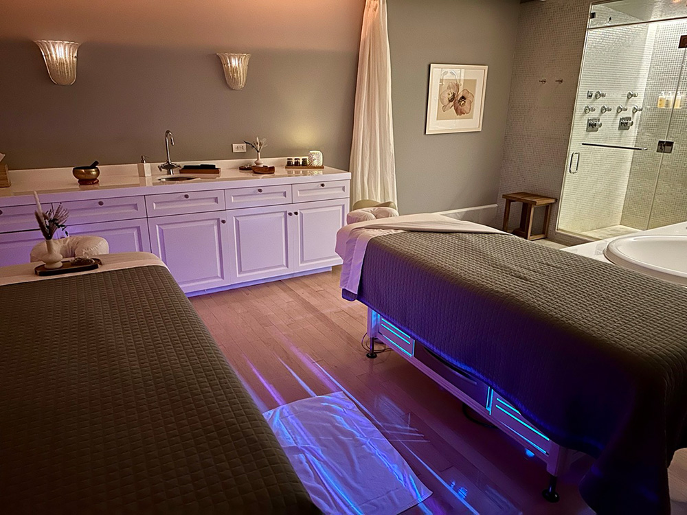 The spa treatment room at the Mayflower Inn, Washington, CT.