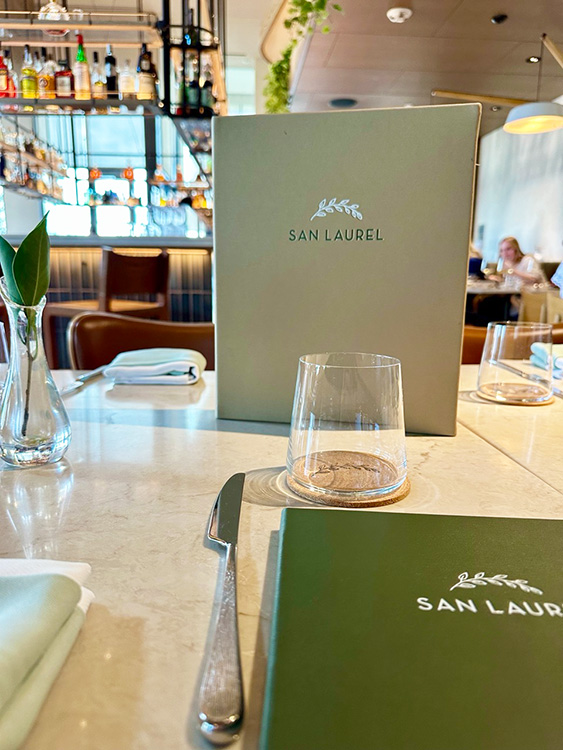 The San Laurel restaurant in the Conrad Los Angeles hotel, California.