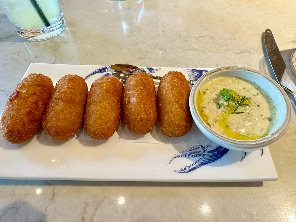 A dish at the San Laurel restaurant in the Conrad Los Angeles hotel, California.