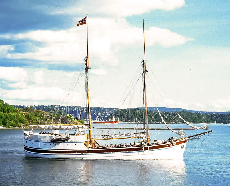 Sailing on Oslo harbour, Norway.