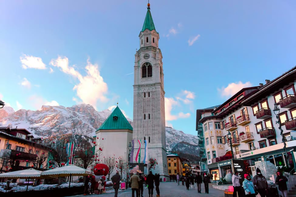 Cortina d’Ampezzo in the Dolomites, Italy.