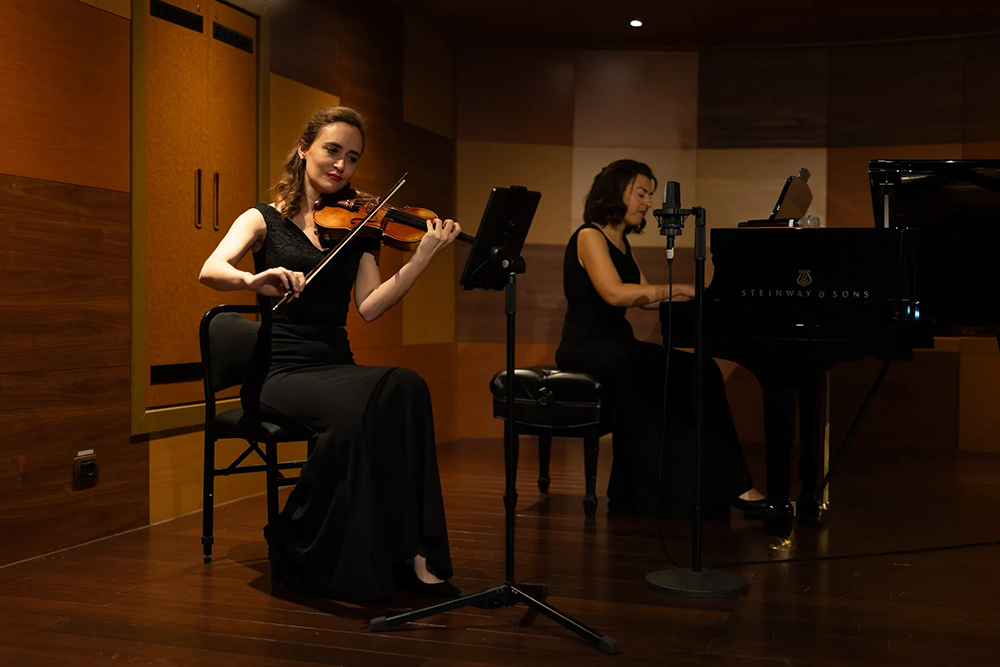 A classical music performance on the Holland America Line MS Rotterdam.