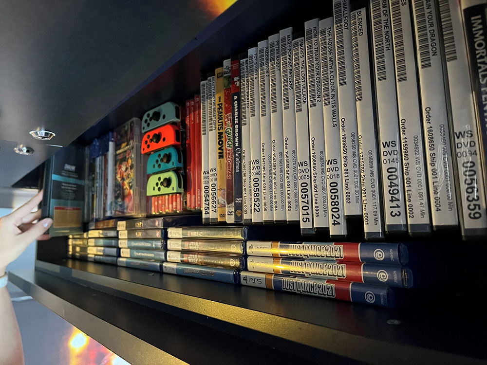 Video games in the Kids Club on board the Holland America Line MS Rotterdam.