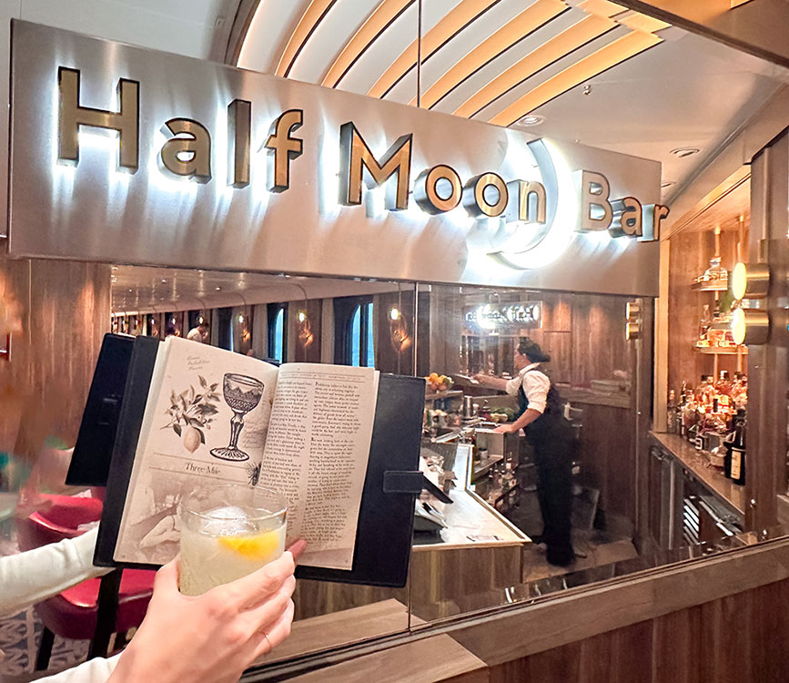 The Half Moon bar on board MS Rotterdam.