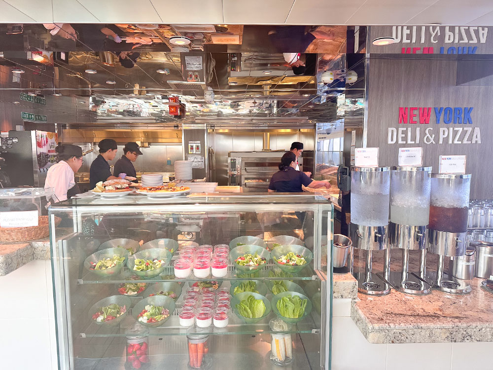 New York Deli and Pizza on the Holland America Line MS Rotterdam.