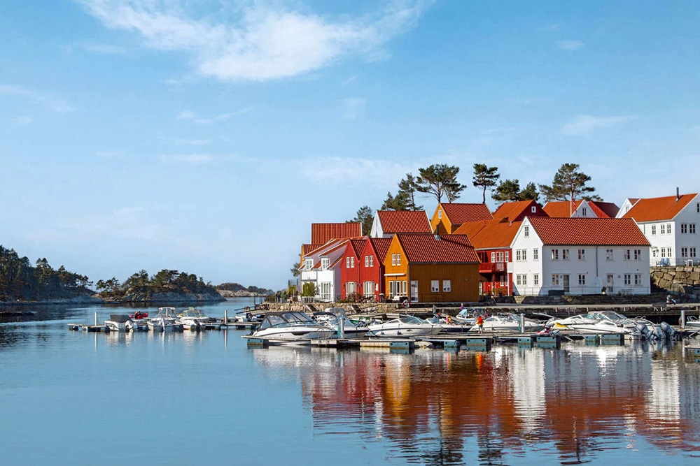 The harbor at Kristiansand in Norway.