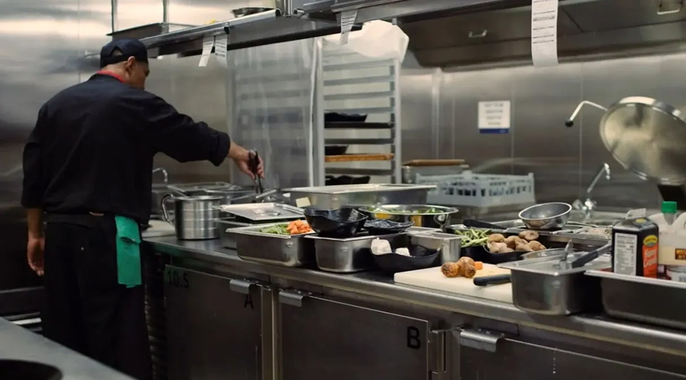 Visiting the MS Rotterdam's galley during a Behind the Scenes tour of the ship.