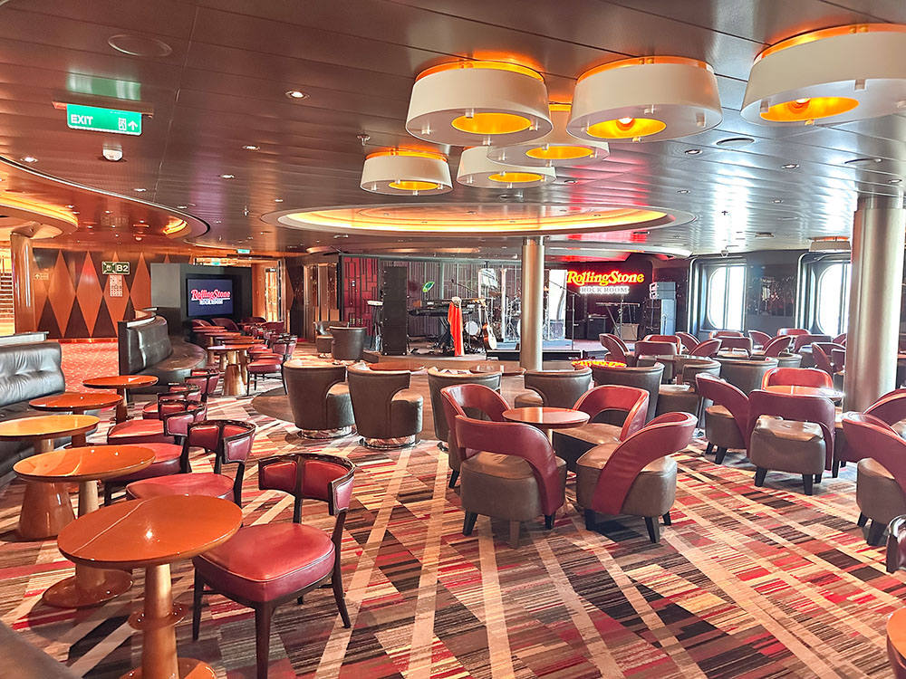 The Rolling Stone Rock Room on board the MS Rotterdam, a Holland America Line cruise ship.