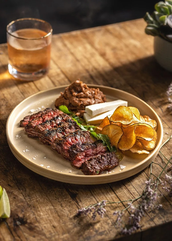 Carne asada served for brunch at Mona Rosa, Las Vegas.
