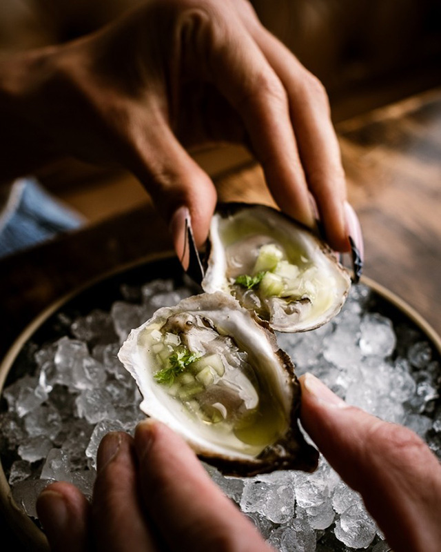 Oysters served for brunch at Ada Las Vegas.