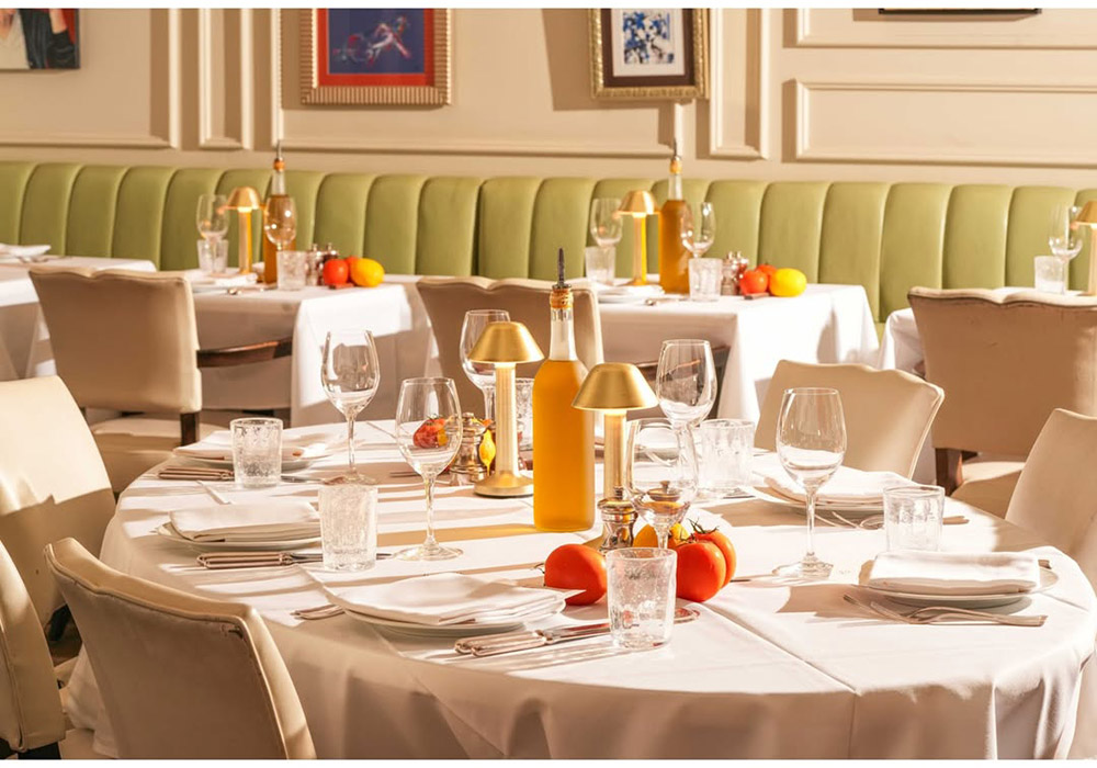 The interior decor at LPM Las Vegas.