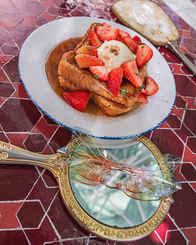 French toast and strawberries served for brunch at Park on Fremont, Las Vegas.
