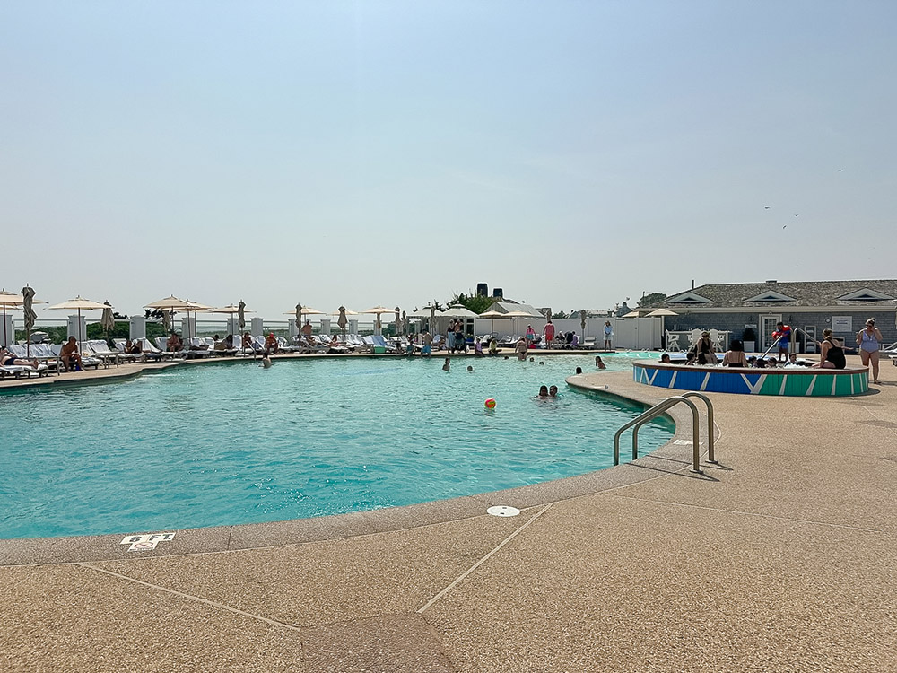 The outdoor swimming pool at the Chatham Bars Inn Resort & Spa, Cape Cod, MA.
