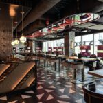 Inside the F1 arcade in Boston, Massachusetts.