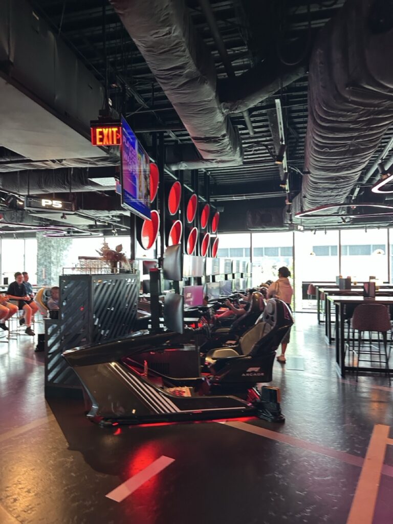 Inside the F1 Arcade in Boston, Massachusetts.