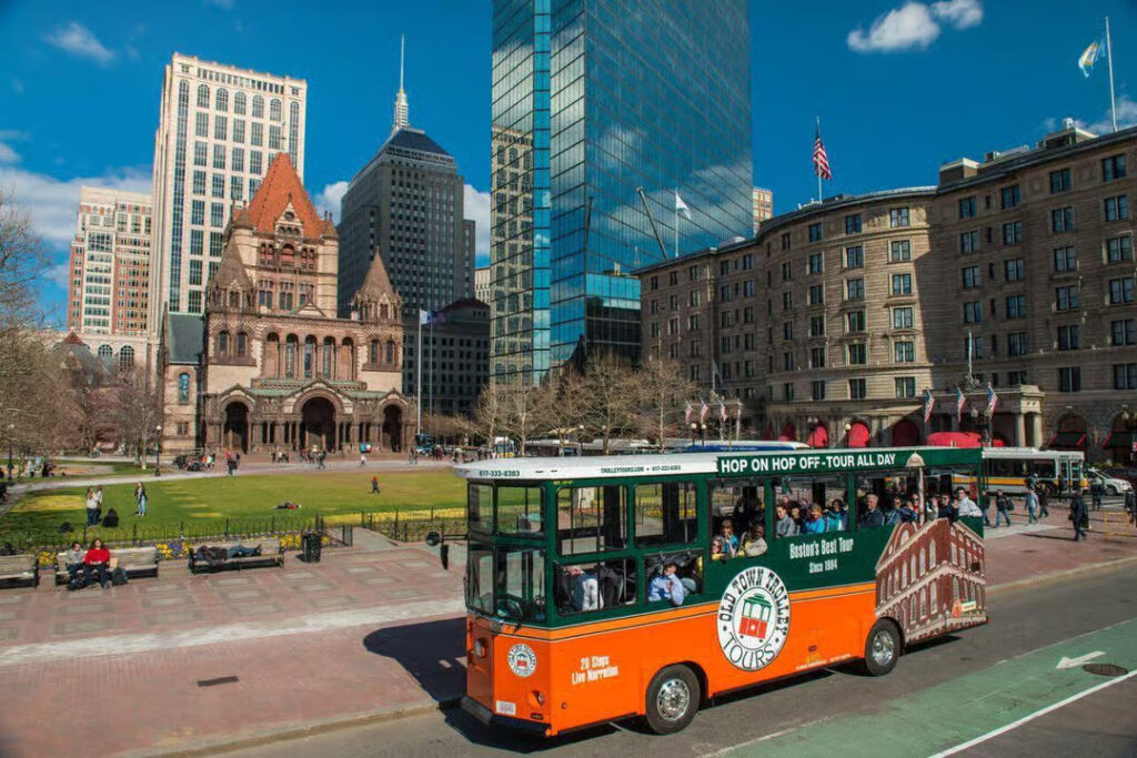 The Boston Old Town Trolley in Boston, Massachusetts.