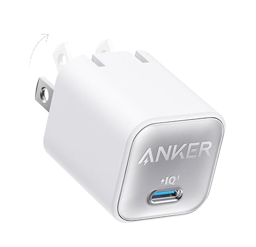Anker Nano 3 plug-in charger.