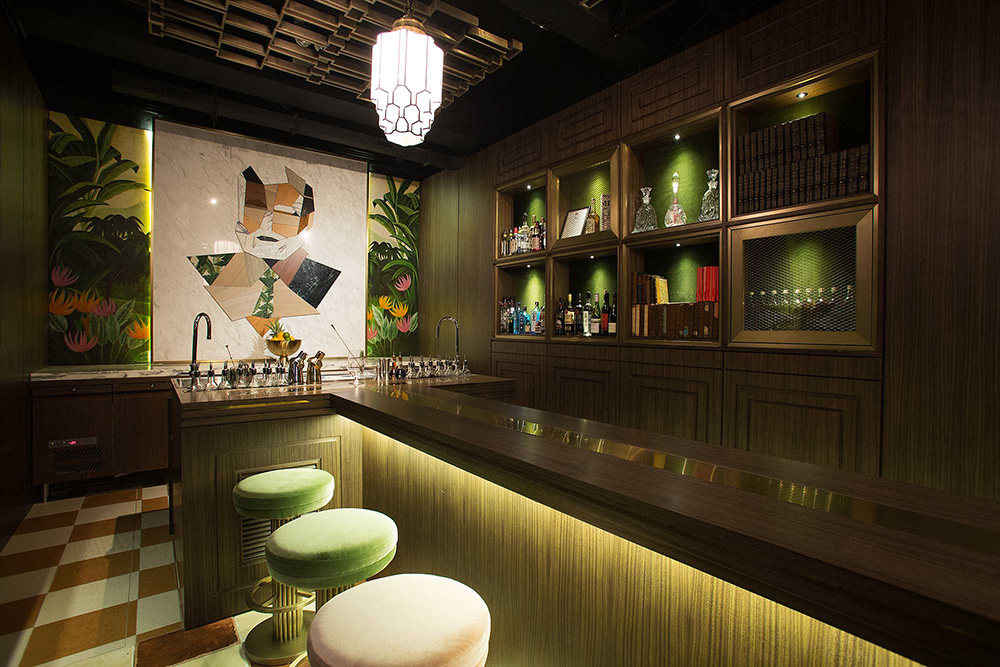 The cozy bar at The Old Man bar, Hong Kong.