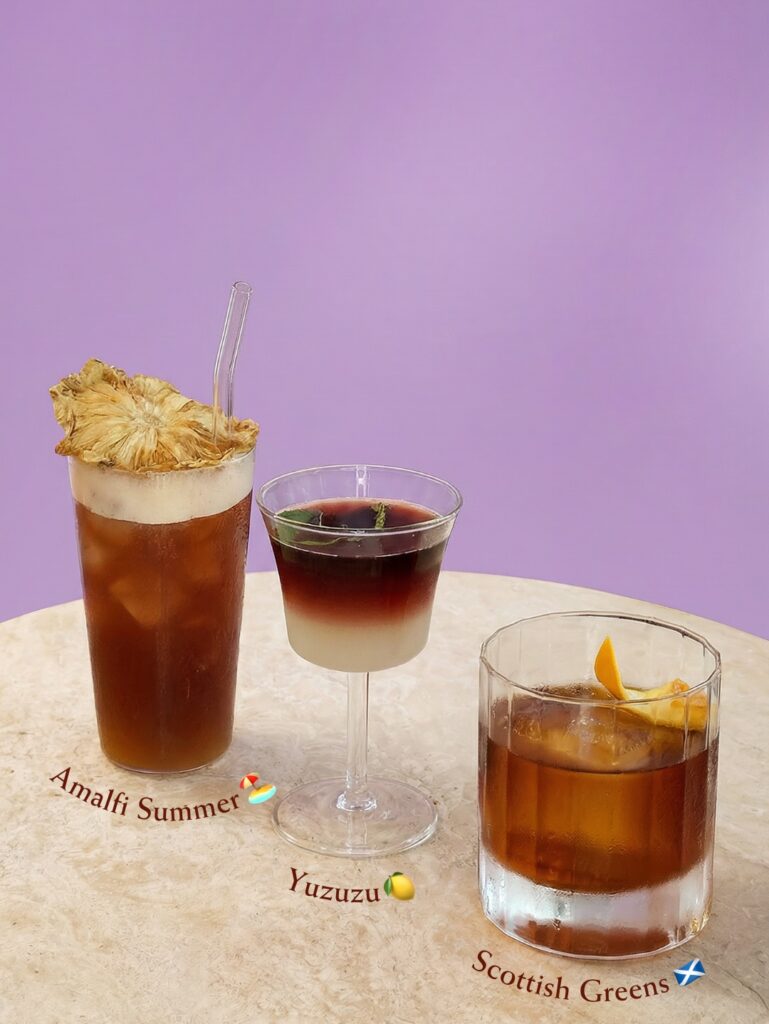 Imaginative cocktails at Through the Grape Vine bar, Hong Kong.