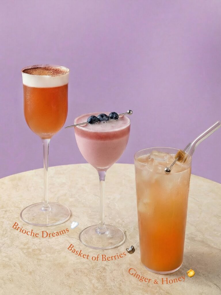 A selection of contemporary cocktails at Through the Grape Vine bar, Hong Kong.