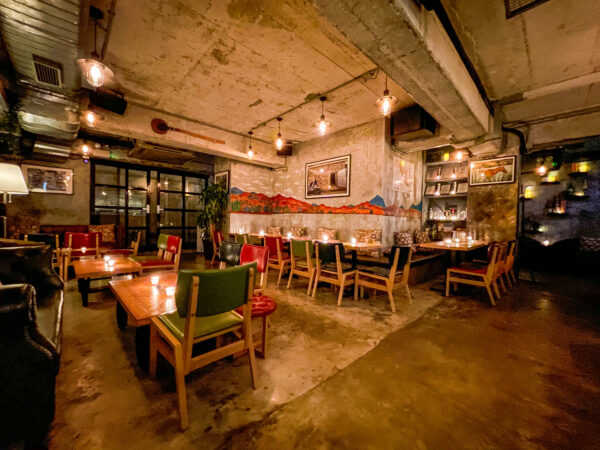 Mexican-inspired decor at COA bar, Hong Kong.