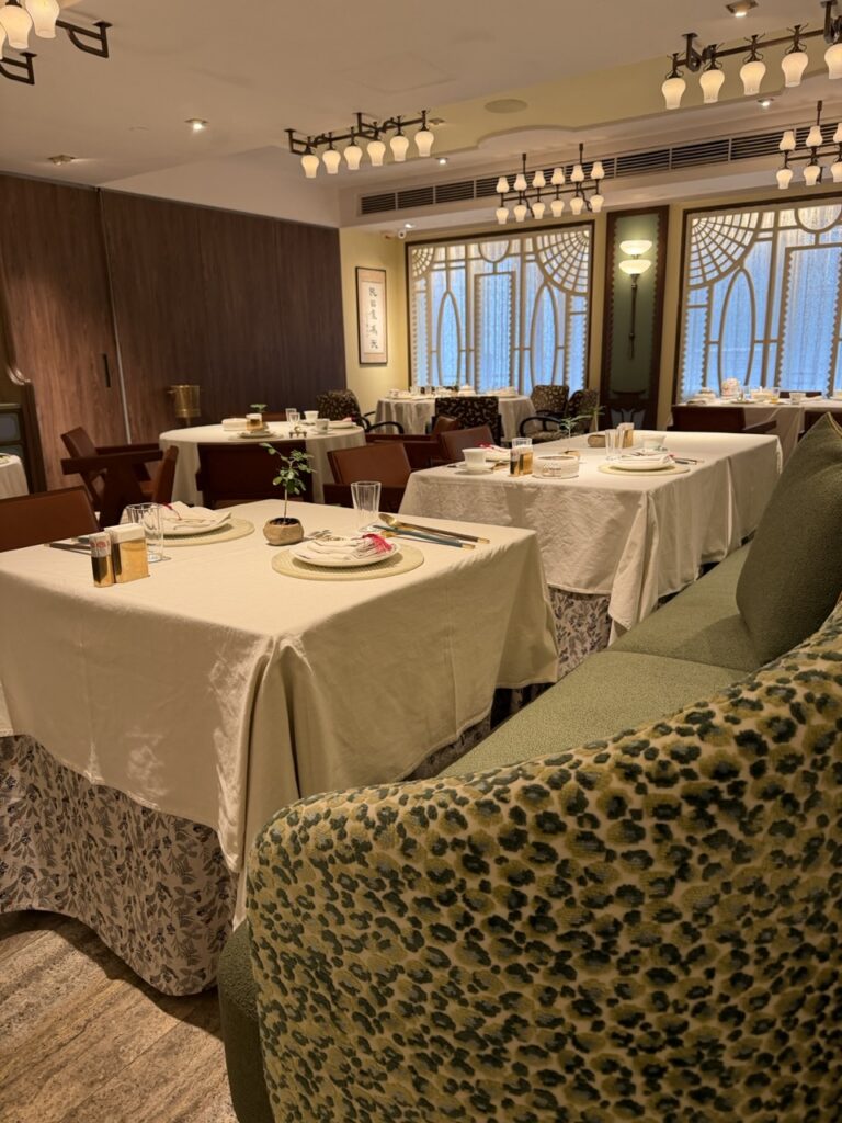 The dining room at Duddell's restaurant, Hong Kong.