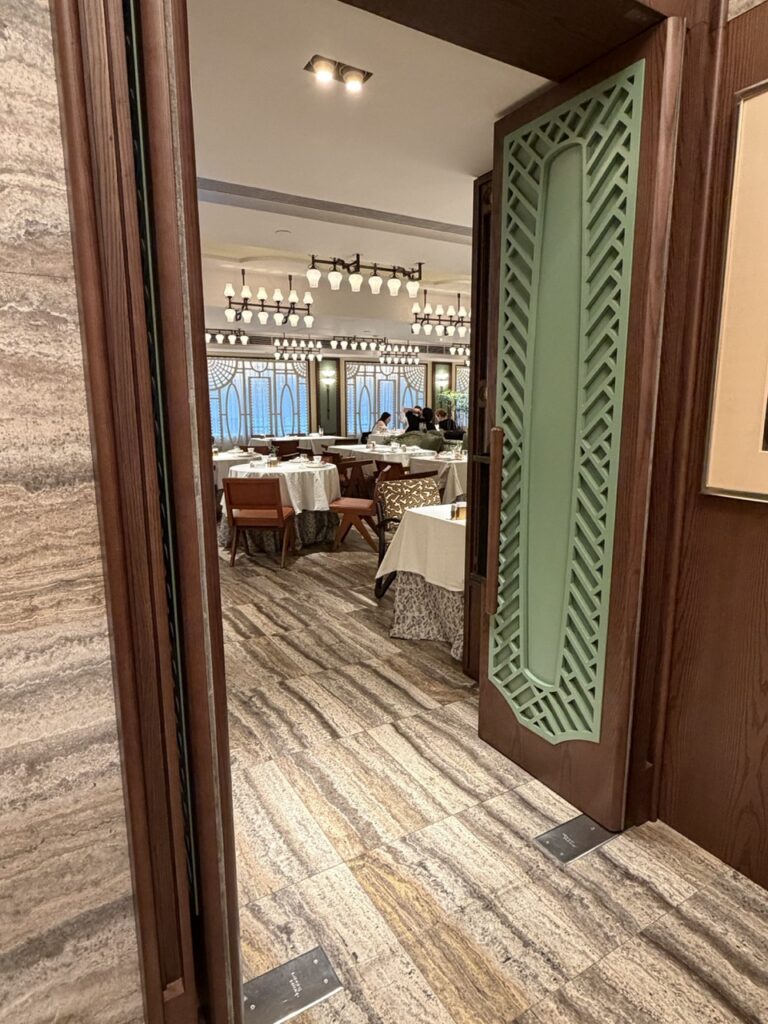 The entrance at Duddell's restaurant, Hong Kong.