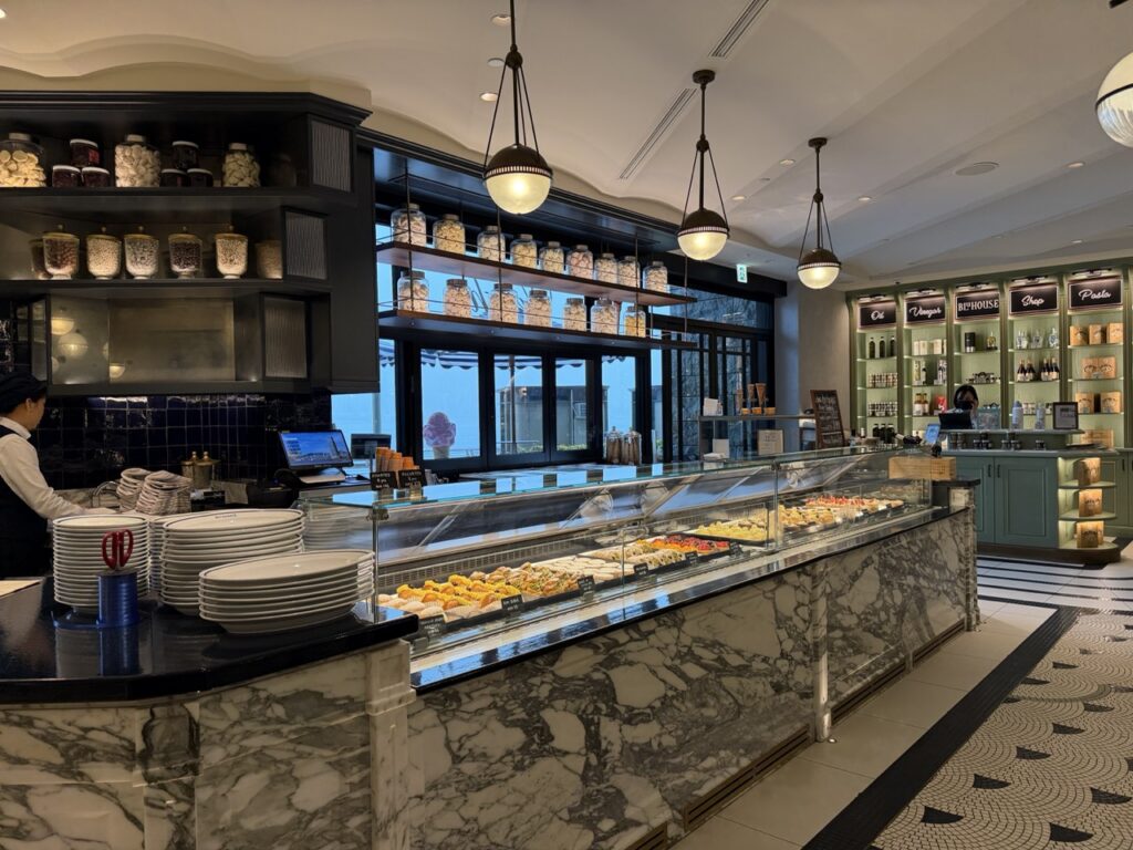 The counter at the BluHouse restaurant in the Rosewood hotel, Hong Kong.