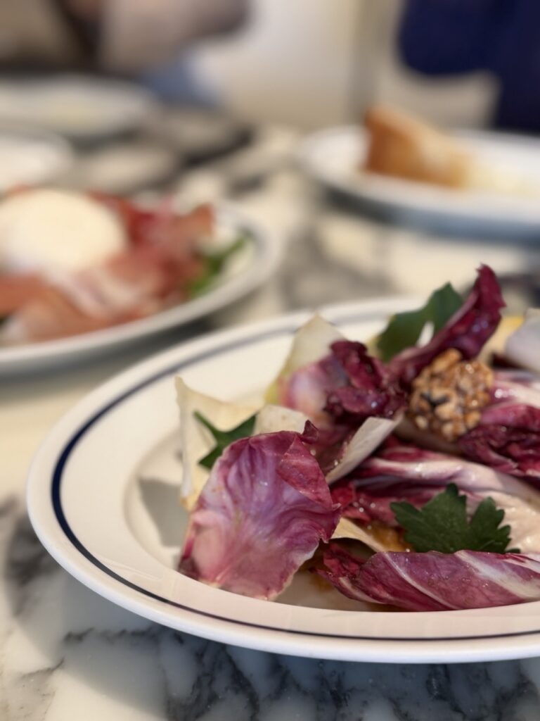 An endive and walnut salad at the BluHouse restaurant in the Rosewood hotel, Hong Kong.
