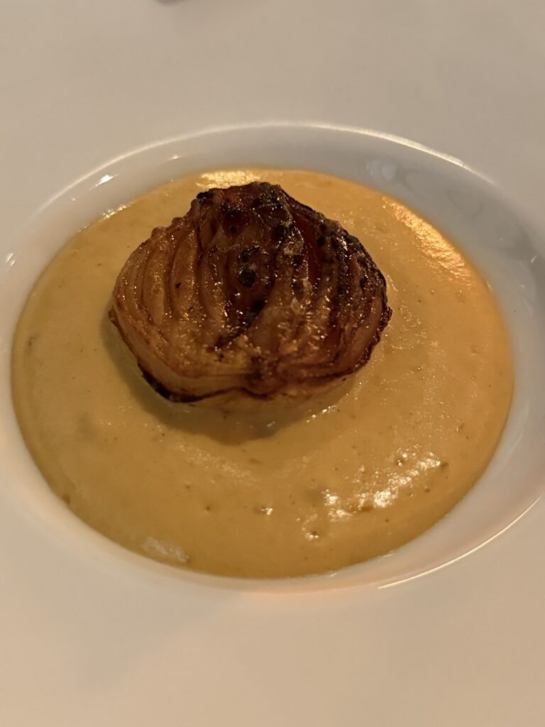 Caramelized onion served at the Louise restaurant, Hong Kong.