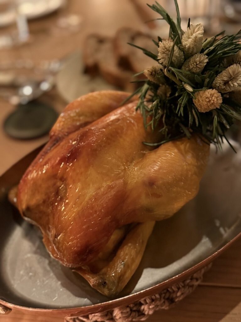 Roasted chicken at the Louise restaurant, Hong Kong.