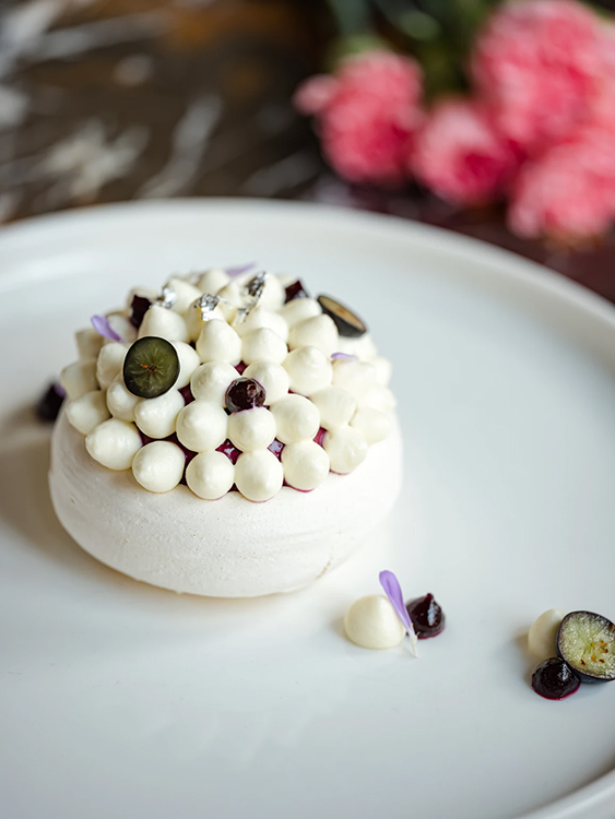 A gluten-free dessert at Madame Fu restaurant, Hong Kong.